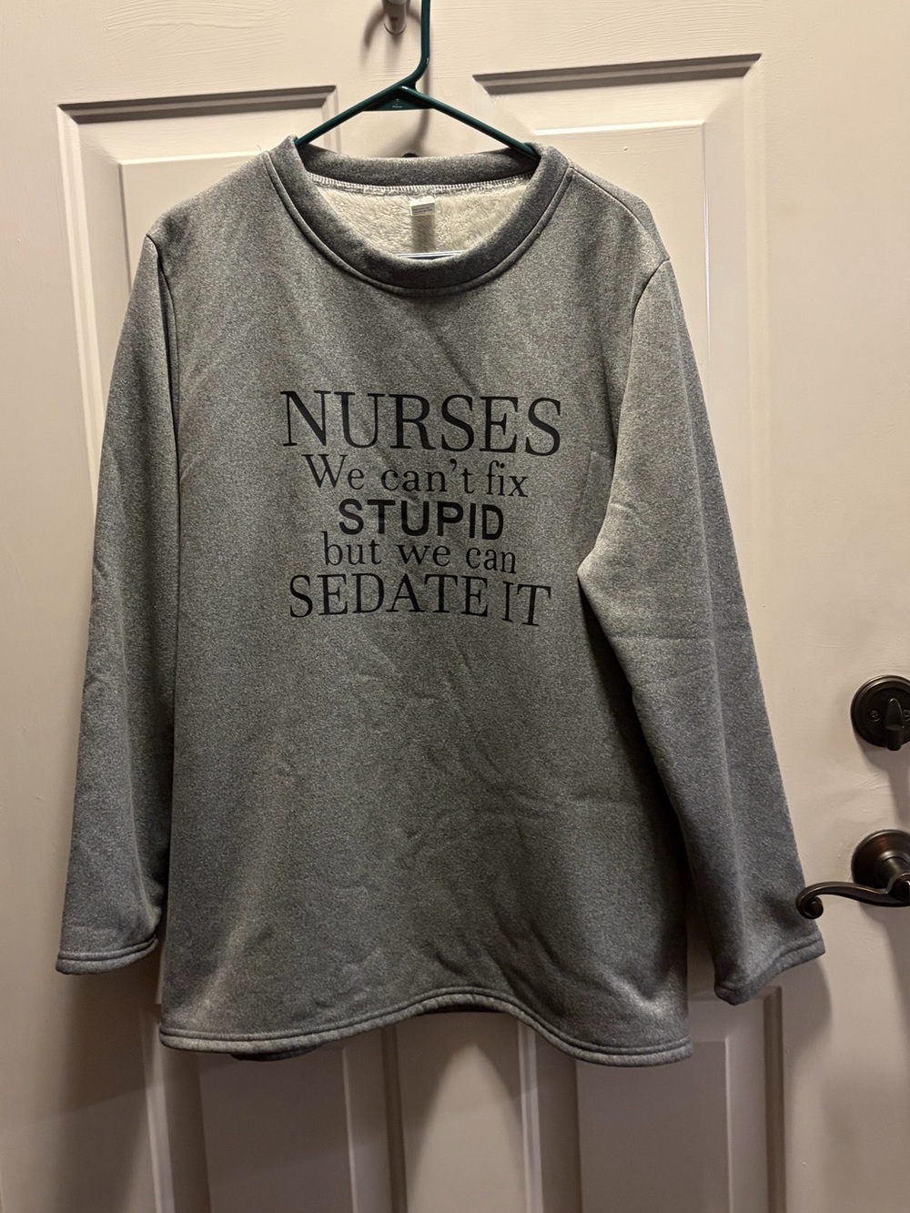 Nurses Graphic Pullover Sweatshirt - Gray